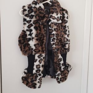Leopard Print Vest NWT